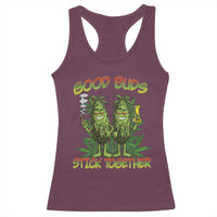 Funny Marijuana Racerback Tank Top Good Buds Stick Together Couples 420 Weed Cannabis