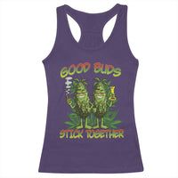 Funny Marijuana Racerback Tank Top Good Buds Stick Together Couples 420 Weed Cannabis