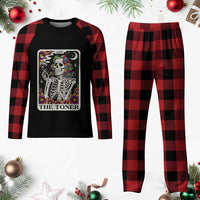 Skeleton 420 Cannabis Plaid Pajama Set Tarot Card The Stoner Weed Lover - Wonder Print Shop