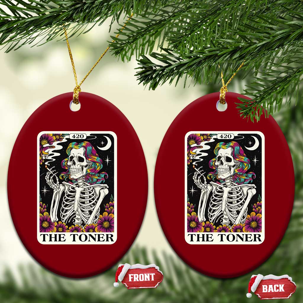 Skeleton 420 Cannabis Ceramic Ornament Tarot Card The Stoner Weed Lover - Wonder Print Shop