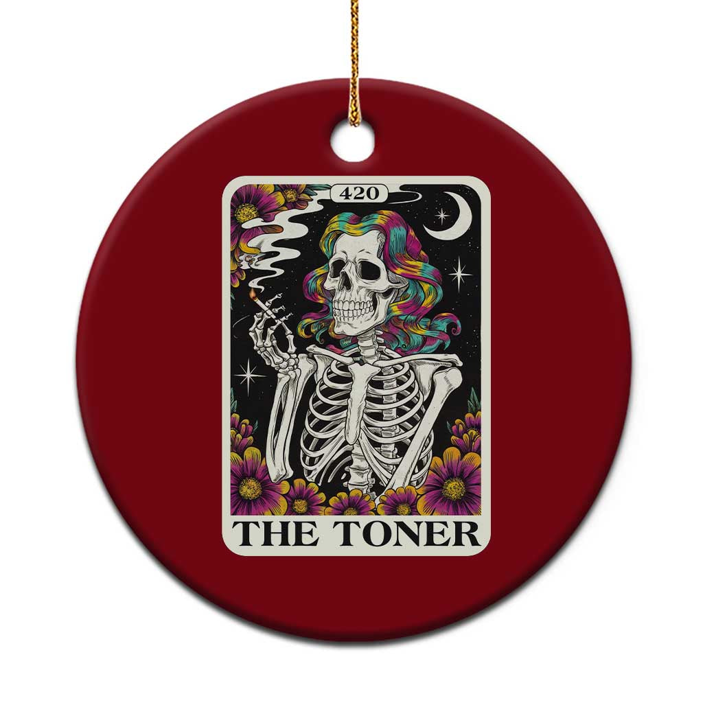 Skeleton 420 Cannabis Ceramic Ornament Tarot Card The Stoner Weed Lover - Wonder Print Shop