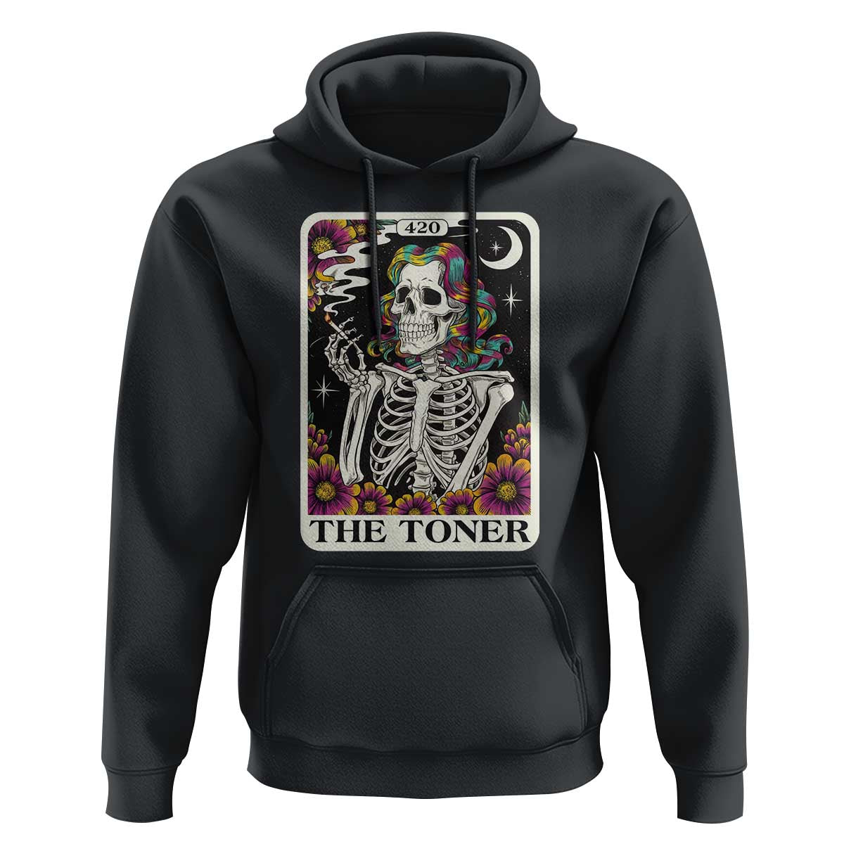 Skeleton 420 Cannabis Hoodie Tarot Card The Stoner Weed Lover