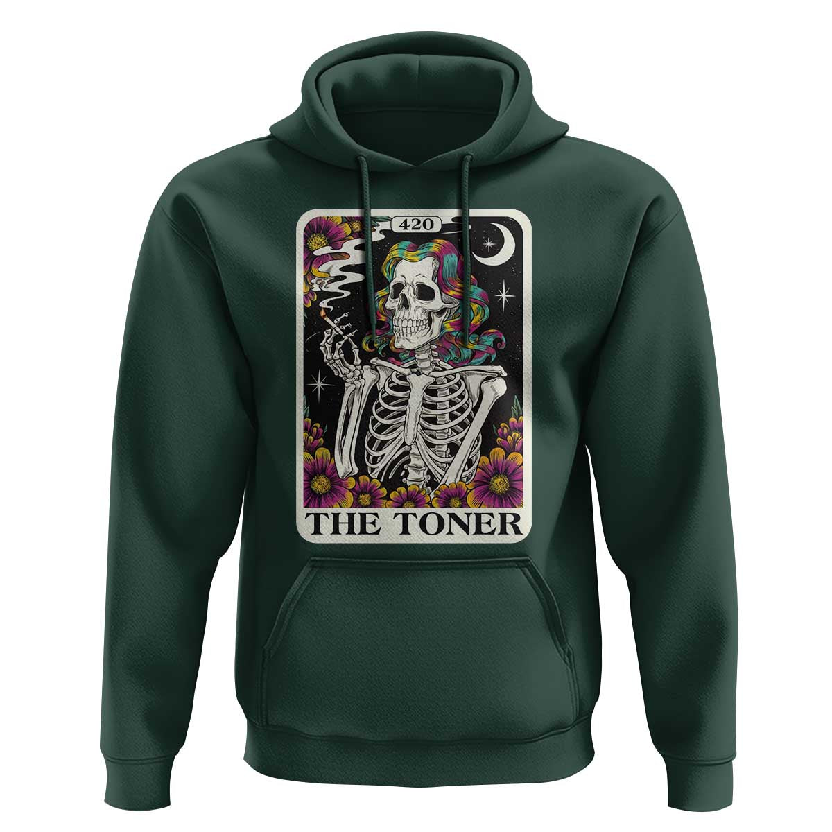 Skeleton 420 Cannabis Hoodie Tarot Card The Stoner Weed Lover