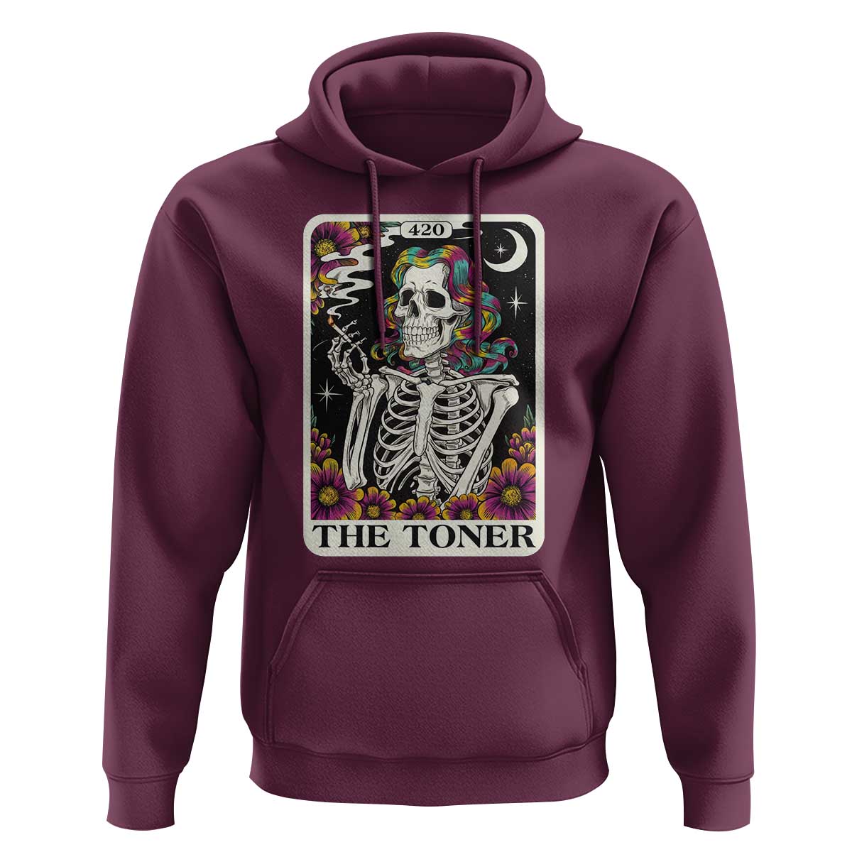 Skeleton 420 Cannabis Hoodie Tarot Card The Stoner Weed Lover