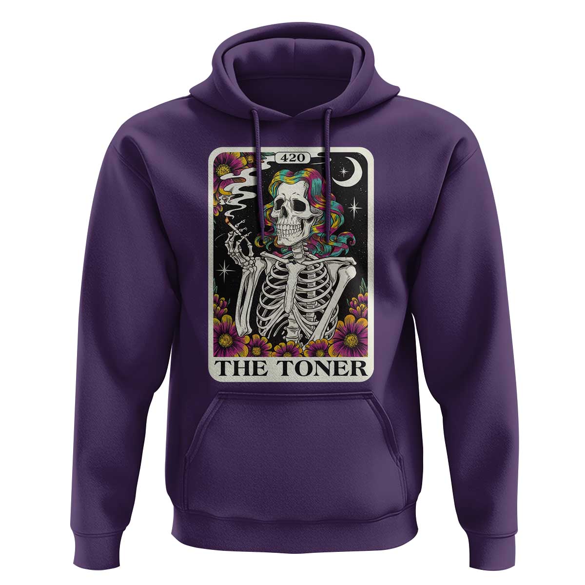 Skeleton 420 Cannabis Hoodie Tarot Card The Stoner Weed Lover