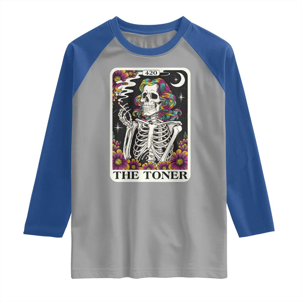 Skeleton 420 Cannabis Raglan Shirt Tarot Card The Stoner Weed Lover
