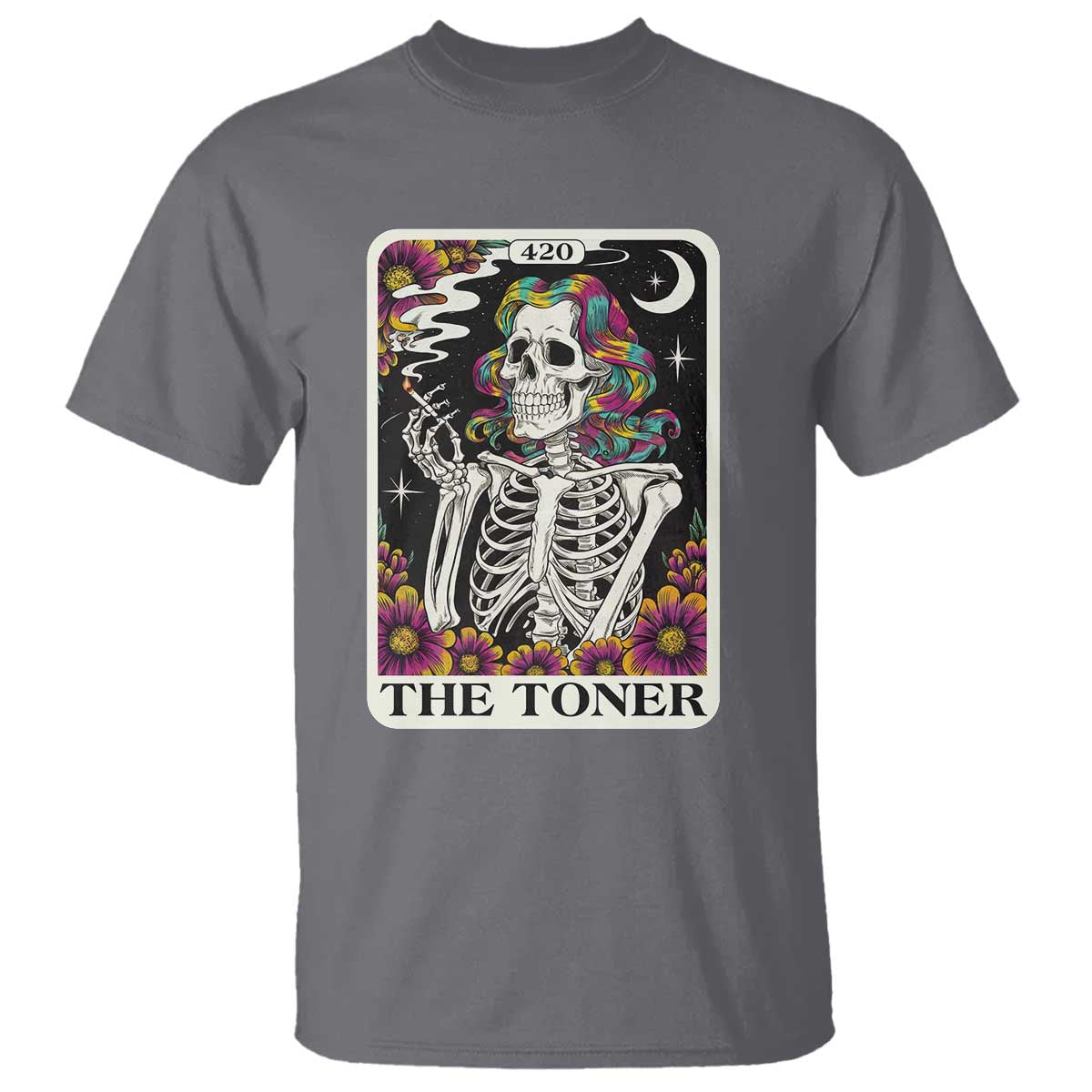 Skeleton 420 Cannabis T Shirt Tarot Card The Stoner Weed Lover