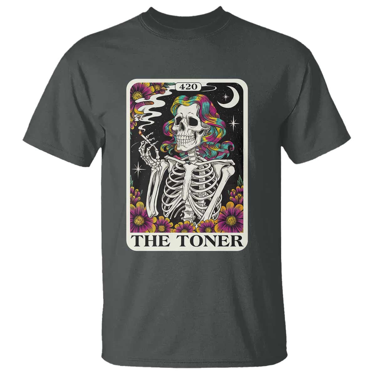 Skeleton 420 Cannabis T Shirt Tarot Card The Stoner Weed Lover