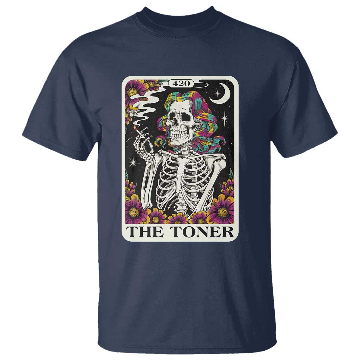 Skeleton 420 Cannabis T Shirt Tarot Card The Stoner Weed Lover