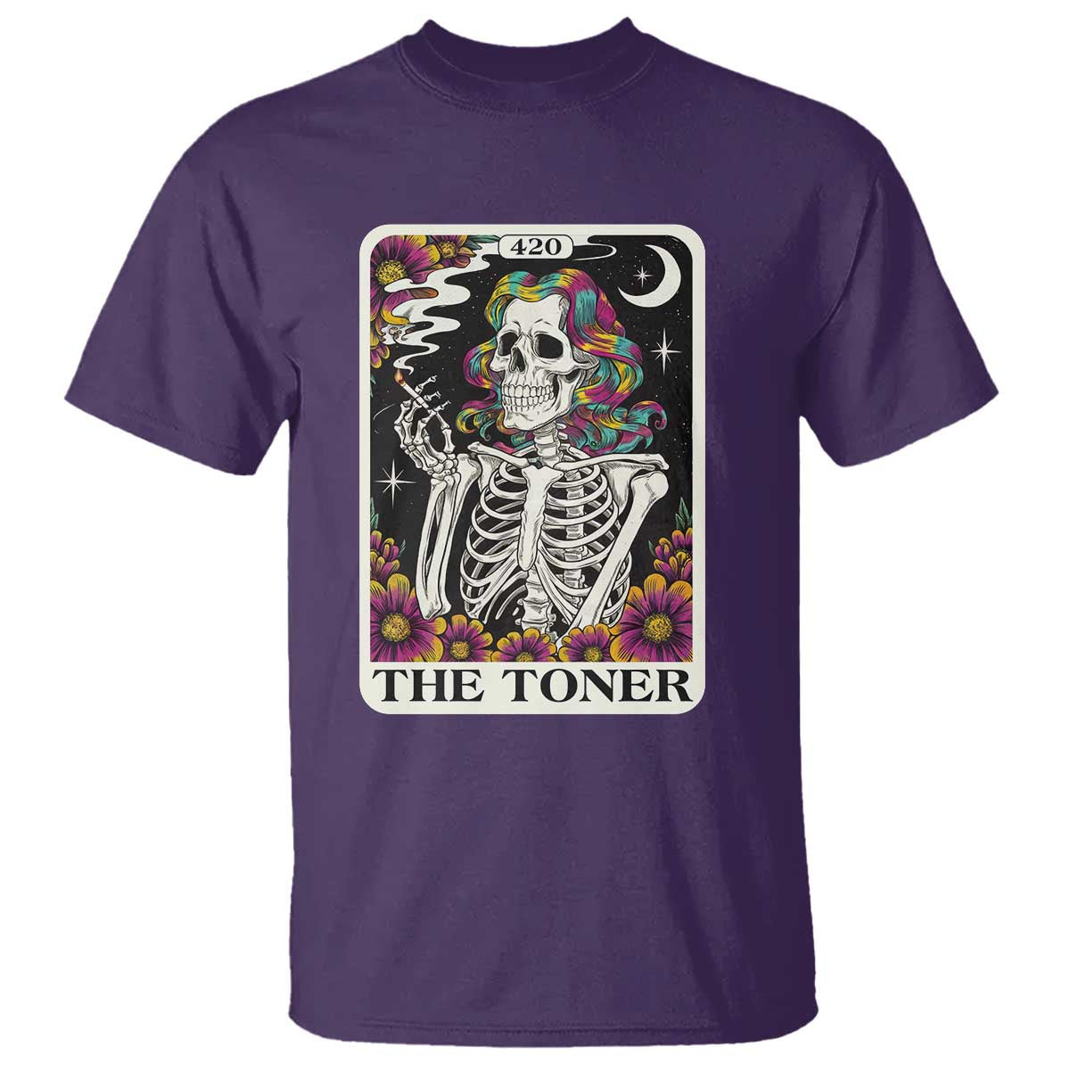 Skeleton 420 Cannabis T Shirt Tarot Card The Stoner Weed Lover