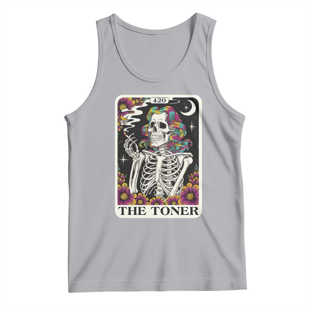 Skeleton 420 Cannabis Tank Top Tarot Card The Stoner Weed Lover