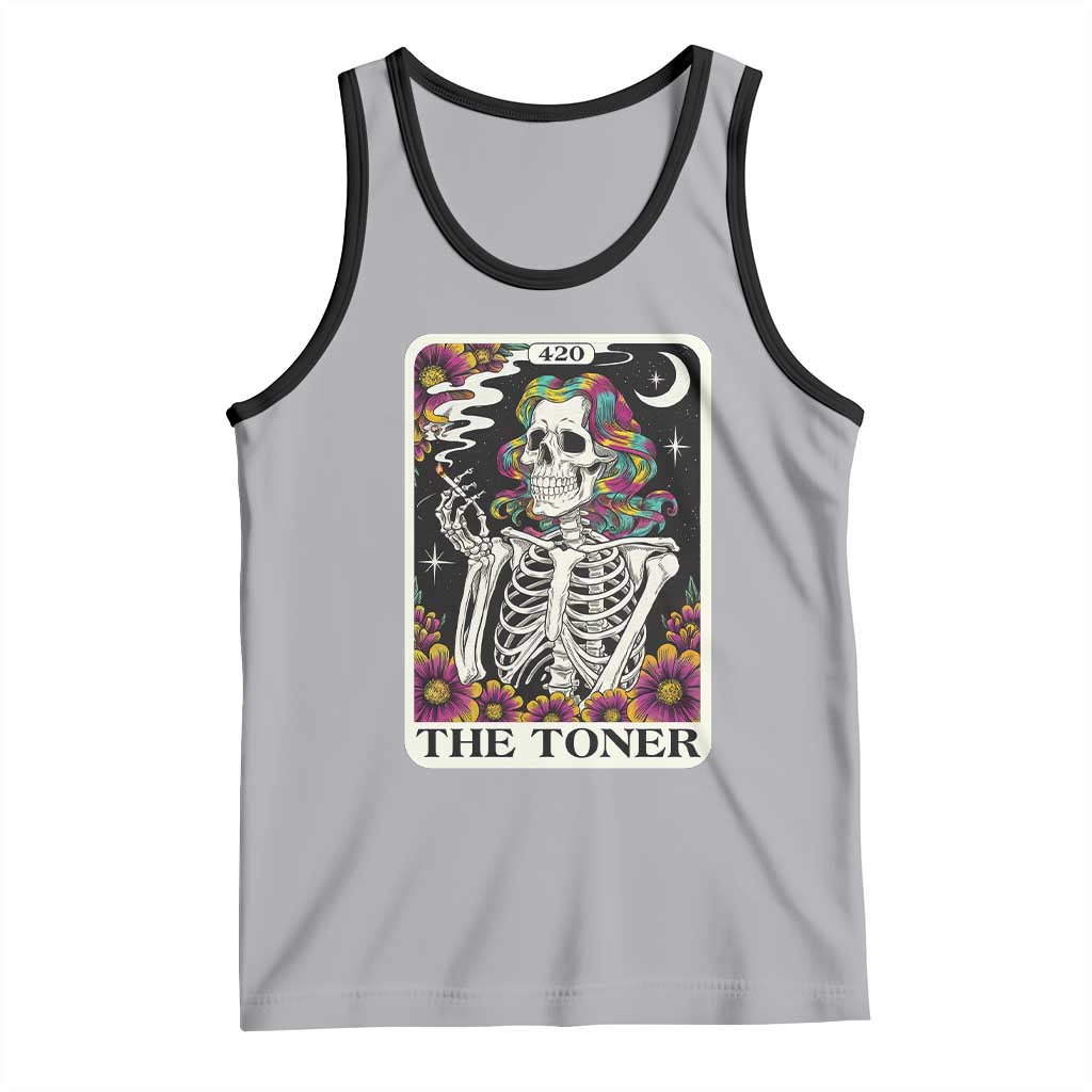 Skeleton 420 Cannabis Tank Top Tarot Card The Stoner Weed Lover