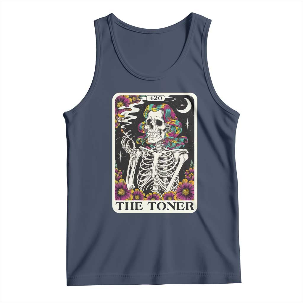 Skeleton 420 Cannabis Tank Top Tarot Card The Stoner Weed Lover
