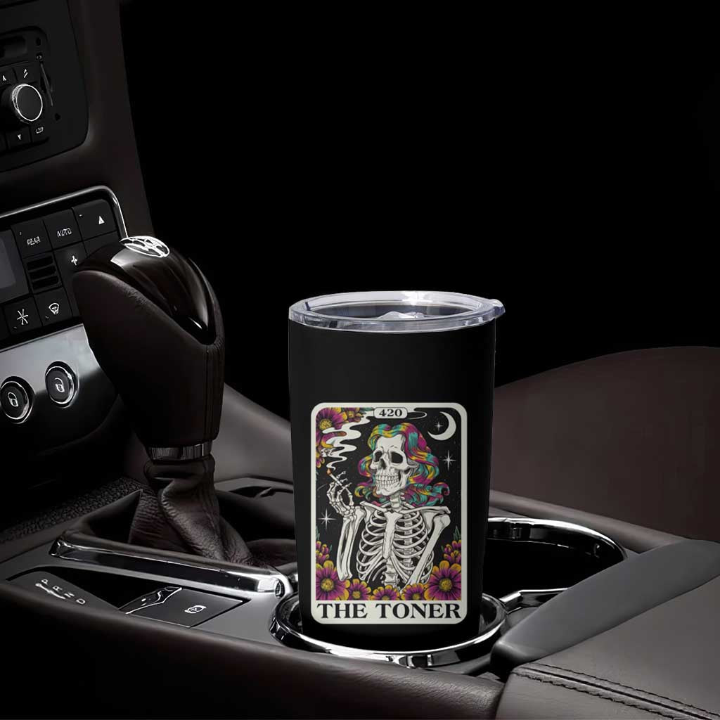 Skeleton 420 Cannabis Tumbler Cup Tarot Card The Stoner Weed Lover