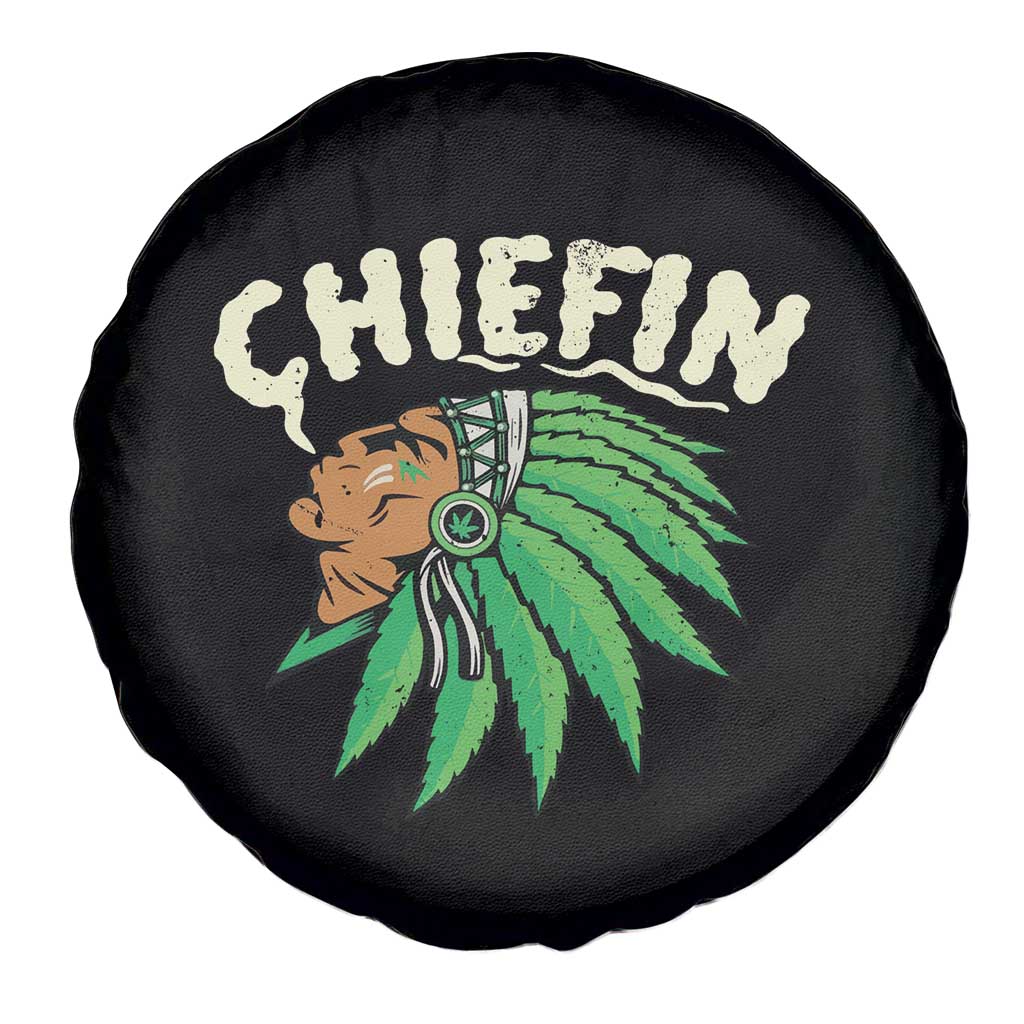 Chiefin Weed Smoking Spare Tire Cover Funny 420 Cannabis Pot THC Smoker