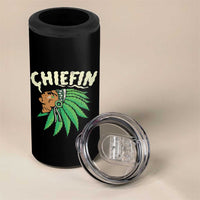 Chiefin Weed Smoking 4 in 1 Can Cooler Tumbler Funny 420 Cannabis Pot THC Smoker