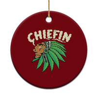 Chiefin Weed Smoking Ceramic Ornament Funny 420 Cannabis Pot THC Smoker - Wonder Print Shop