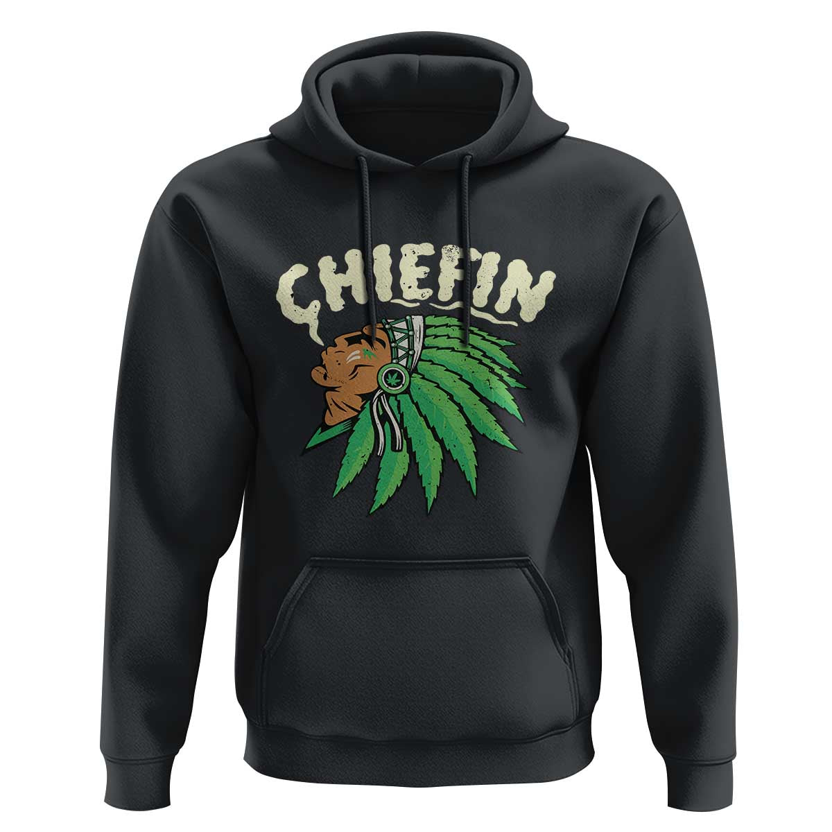 Chiefin Weed Smoking Hoodie Funny 420 Cannabis Pot THC Smoker