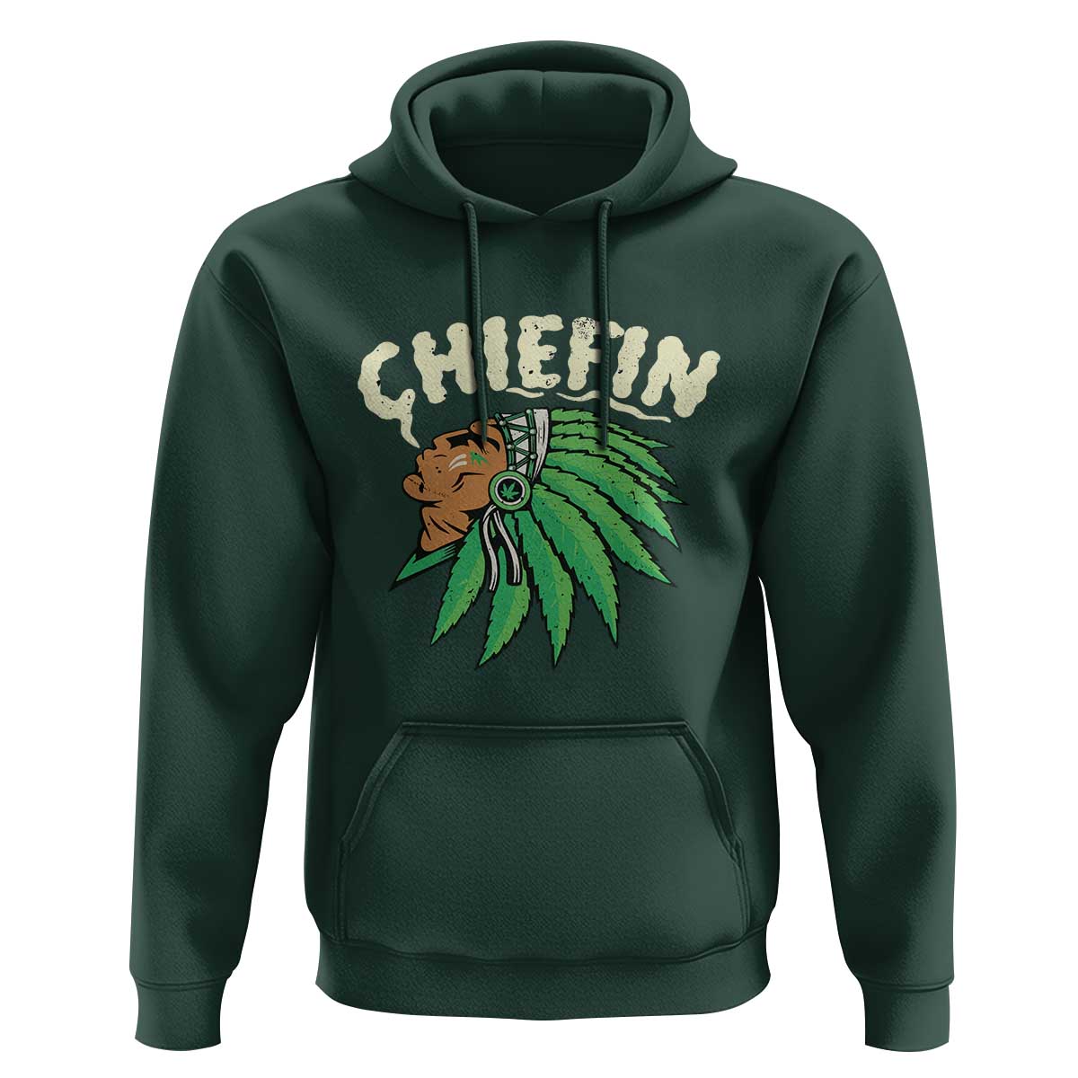 Chiefin Weed Smoking Hoodie Funny 420 Cannabis Pot THC Smoker