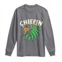 Chiefin Weed Smoking Long Sleeve Shirt Funny 420 Cannabis Pot THC Smoker