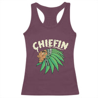 Chiefin Weed Smoking Racerback Tank Top Funny 420 Cannabis Pot THC Smoker