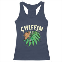 Chiefin Weed Smoking Racerback Tank Top Funny 420 Cannabis Pot THC Smoker