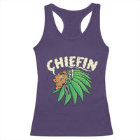 Chiefin Weed Smoking Racerback Tank Top Funny 420 Cannabis Pot THC Smoker