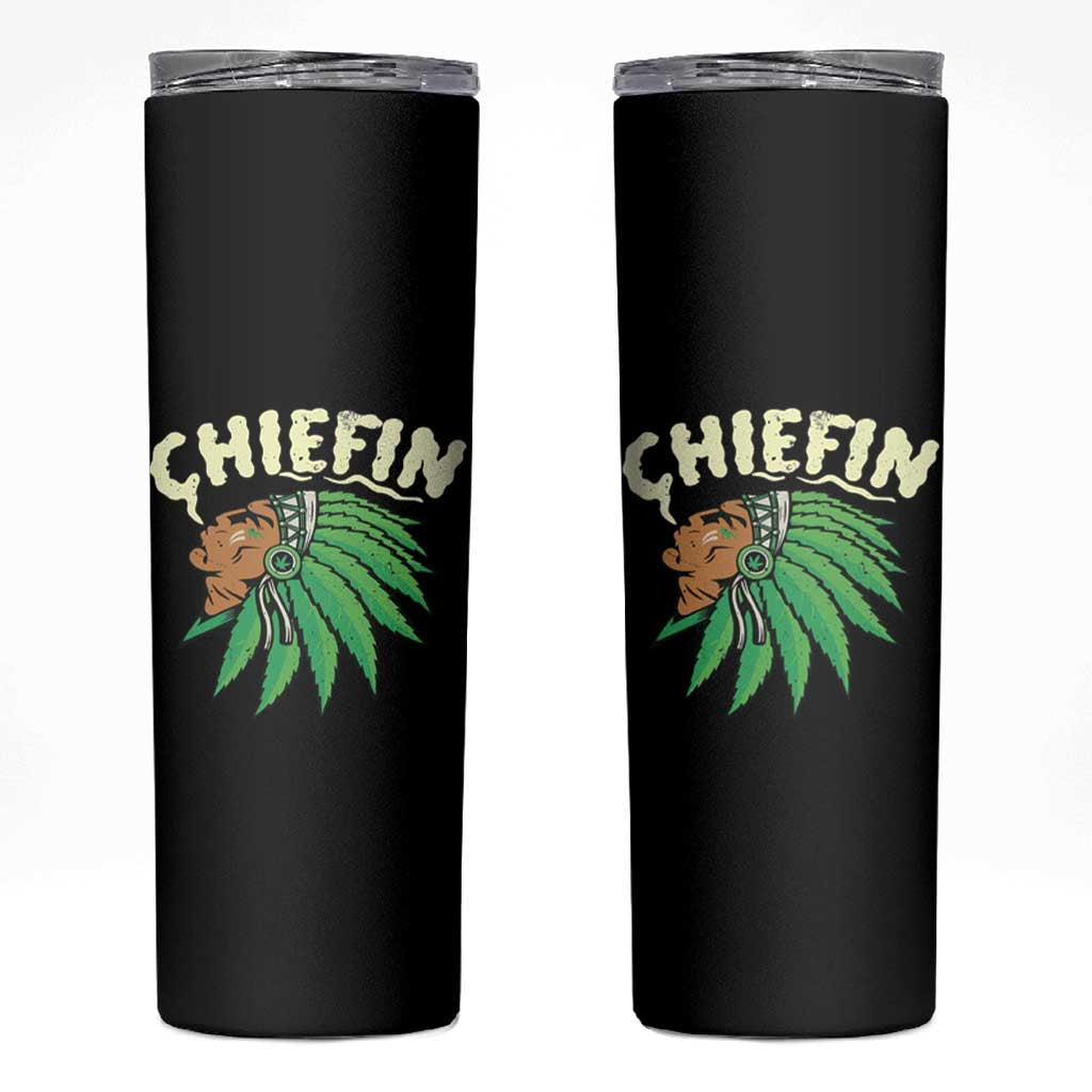 Chiefin Weed Smoking Skinny Tumbler Funny 420 Cannabis Pot THC Smoker
