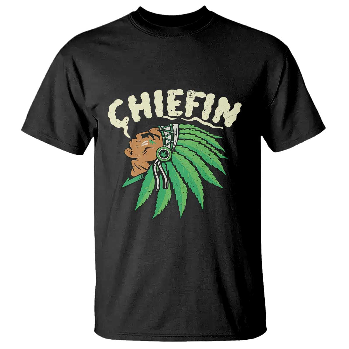 Chiefin Weed Smoking T Shirt Funny 420 Cannabis Pot THC Smoker