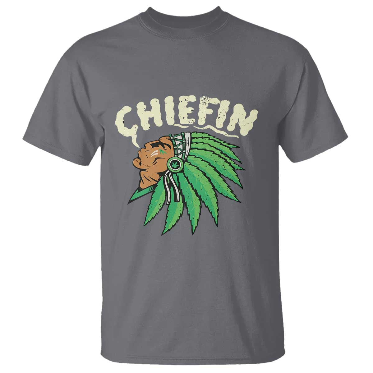 Chiefin Weed Smoking T Shirt Funny 420 Cannabis Pot THC Smoker