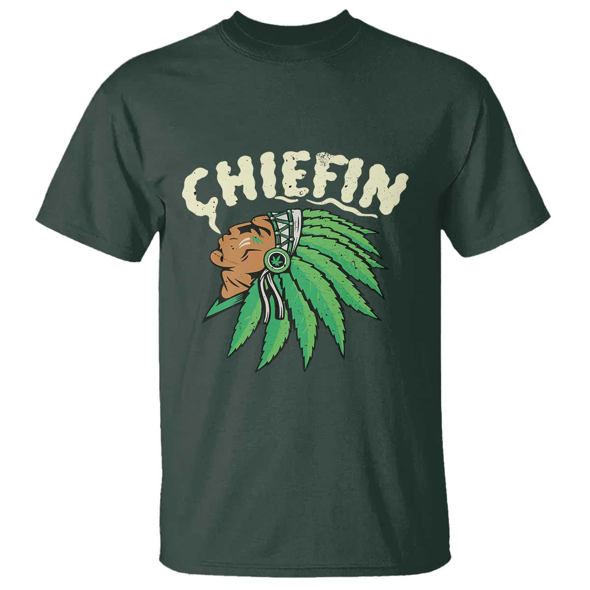Chiefin Weed Smoking T Shirt Funny 420 Cannabis Pot THC Smoker