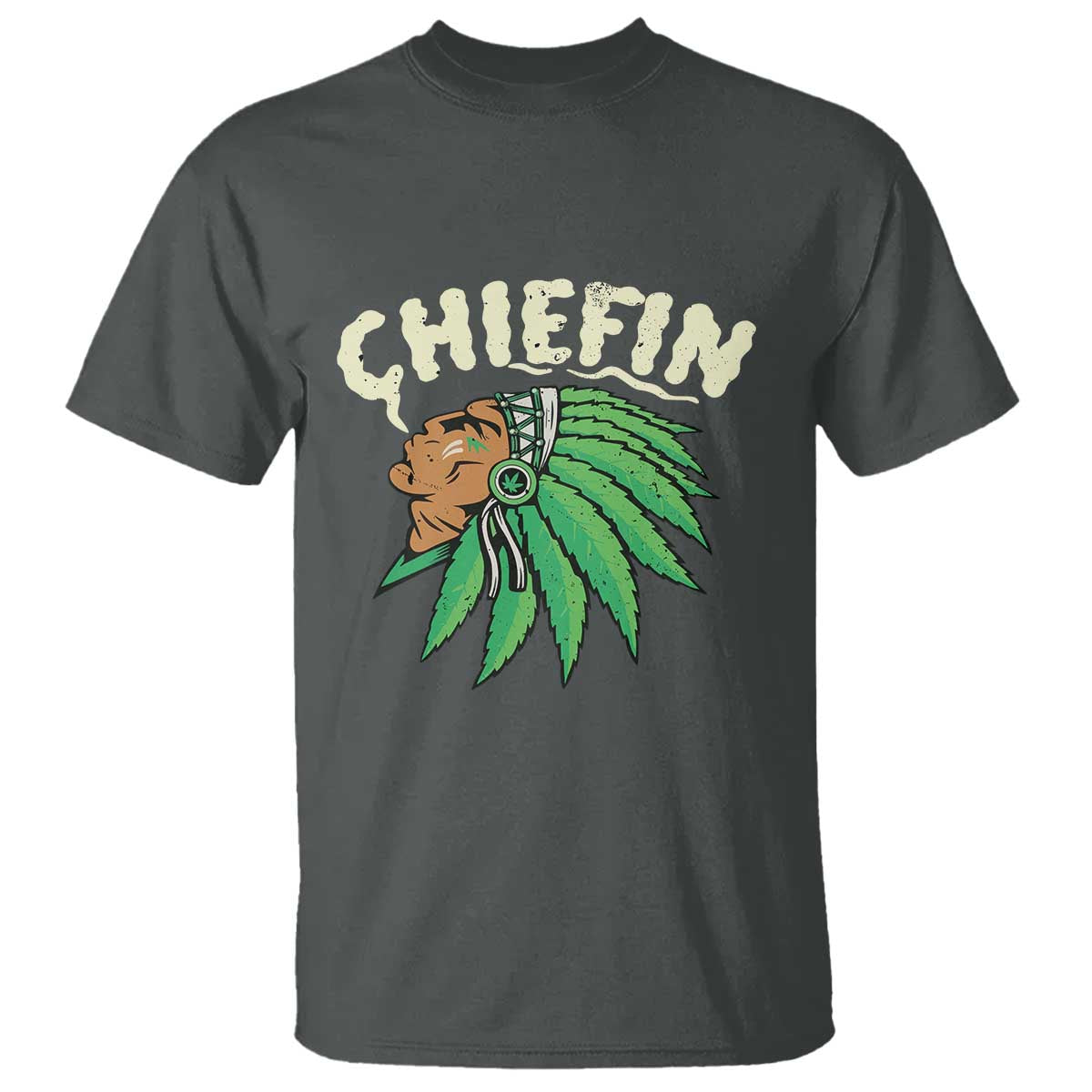 Chiefin Weed Smoking T Shirt Funny 420 Cannabis Pot THC Smoker