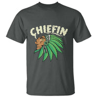 Chiefin Weed Smoking T Shirt Funny 420 Cannabis Pot THC Smoker