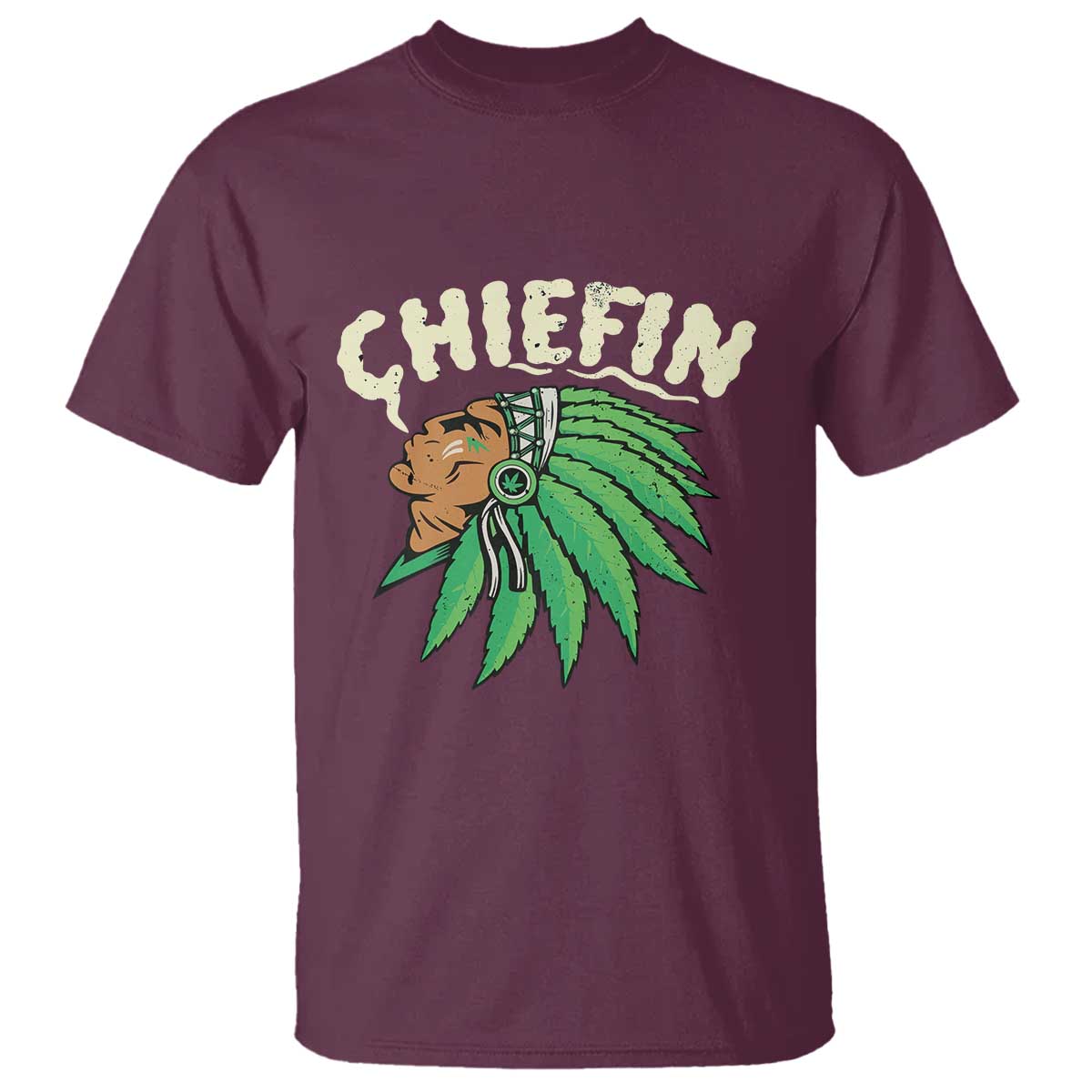 Chiefin Weed Smoking T Shirt Funny 420 Cannabis Pot THC Smoker