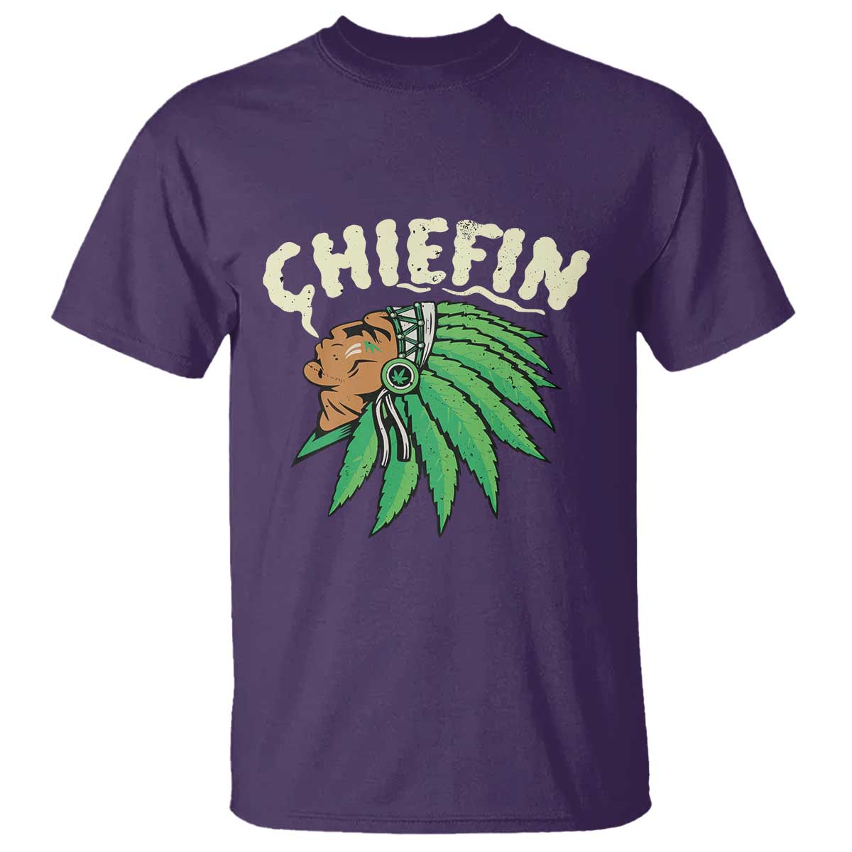 Chiefin Weed Smoking T Shirt Funny 420 Cannabis Pot THC Smoker