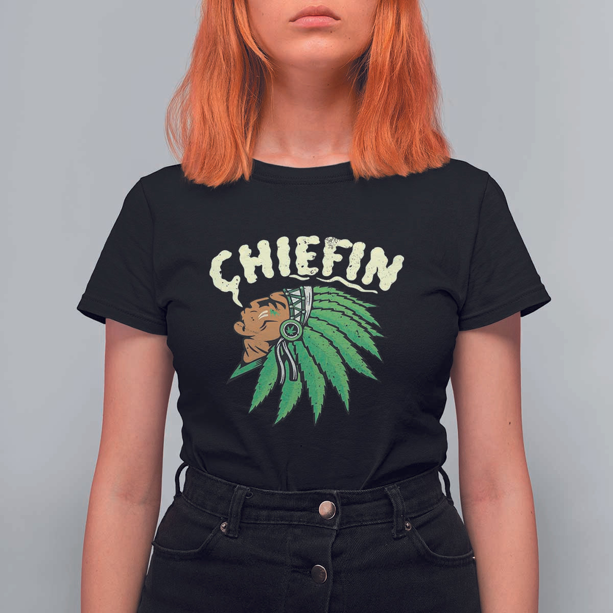 Chiefin Weed Smoking T Shirt For Women Funny 420 Cannabis Pot THC Smoker