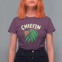 Chiefin Weed Smoking T Shirt For Women Funny 420 Cannabis Pot THC Smoker