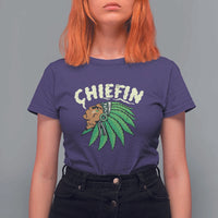 Chiefin Weed Smoking T Shirt For Women Funny 420 Cannabis Pot THC Smoker