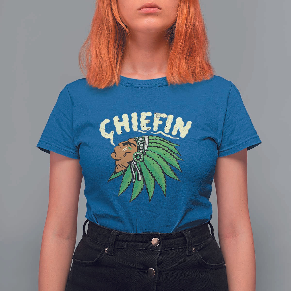 Chiefin Weed Smoking T Shirt For Women Funny 420 Cannabis Pot THC Smoker