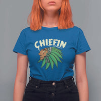 Chiefin Weed Smoking T Shirt For Women Funny 420 Cannabis Pot THC Smoker
