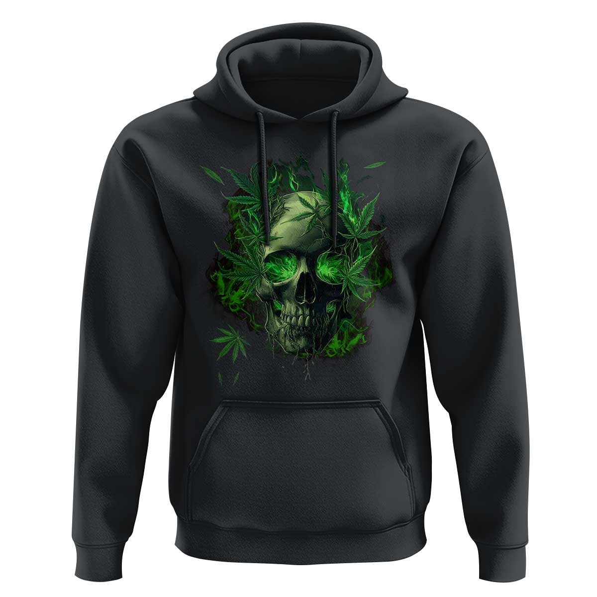 Marijuana Skull Hoodie Smoke Weed Cannabis 420 Pot Leaf