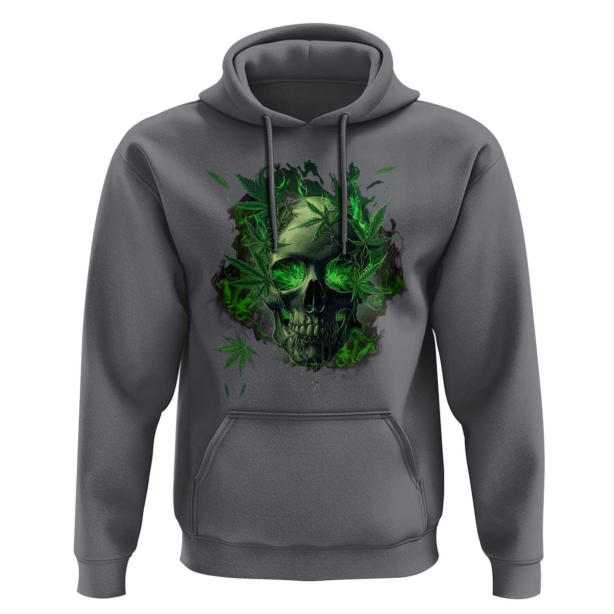 Marijuana Skull Hoodie Smoke Weed Cannabis 420 Pot Leaf
