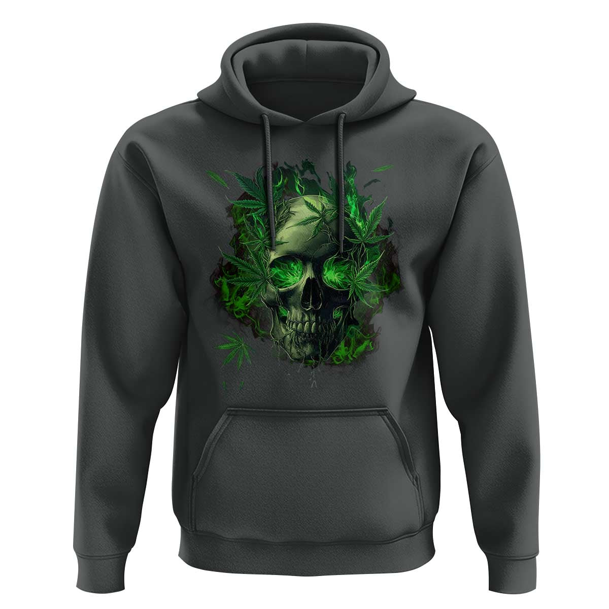 Marijuana Skull Hoodie Smoke Weed Cannabis 420 Pot Leaf