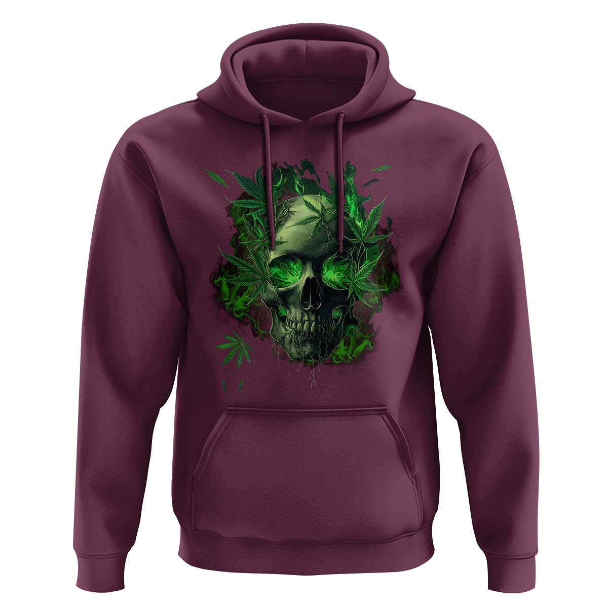 Marijuana Skull Hoodie Smoke Weed Cannabis 420 Pot Leaf