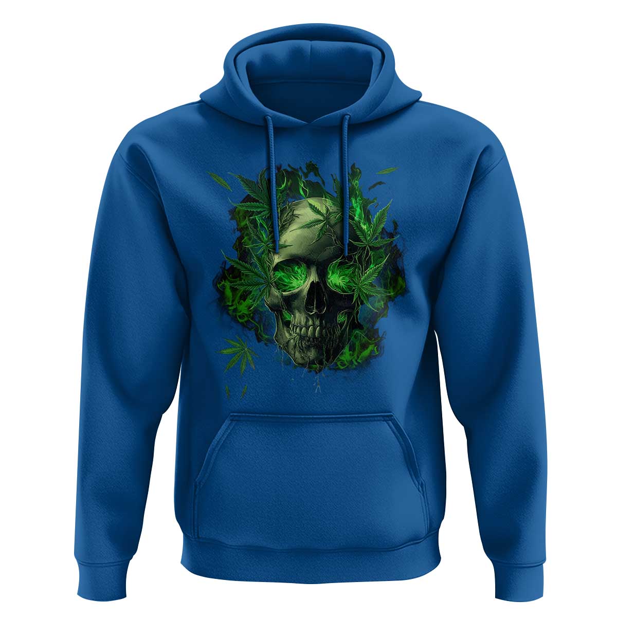 Marijuana Skull Hoodie Smoke Weed Cannabis 420 Pot Leaf