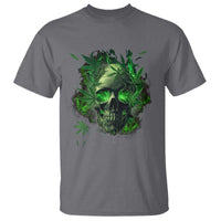 Marijuana Skull T Shirt Smoke Weed Cannabis 420 Pot Leaf