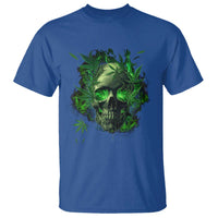Marijuana Skull T Shirt Smoke Weed Cannabis 420 Pot Leaf