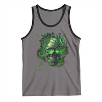 Marijuana Skull Tank Top Smoke Weed Cannabis 420 Pot Leaf