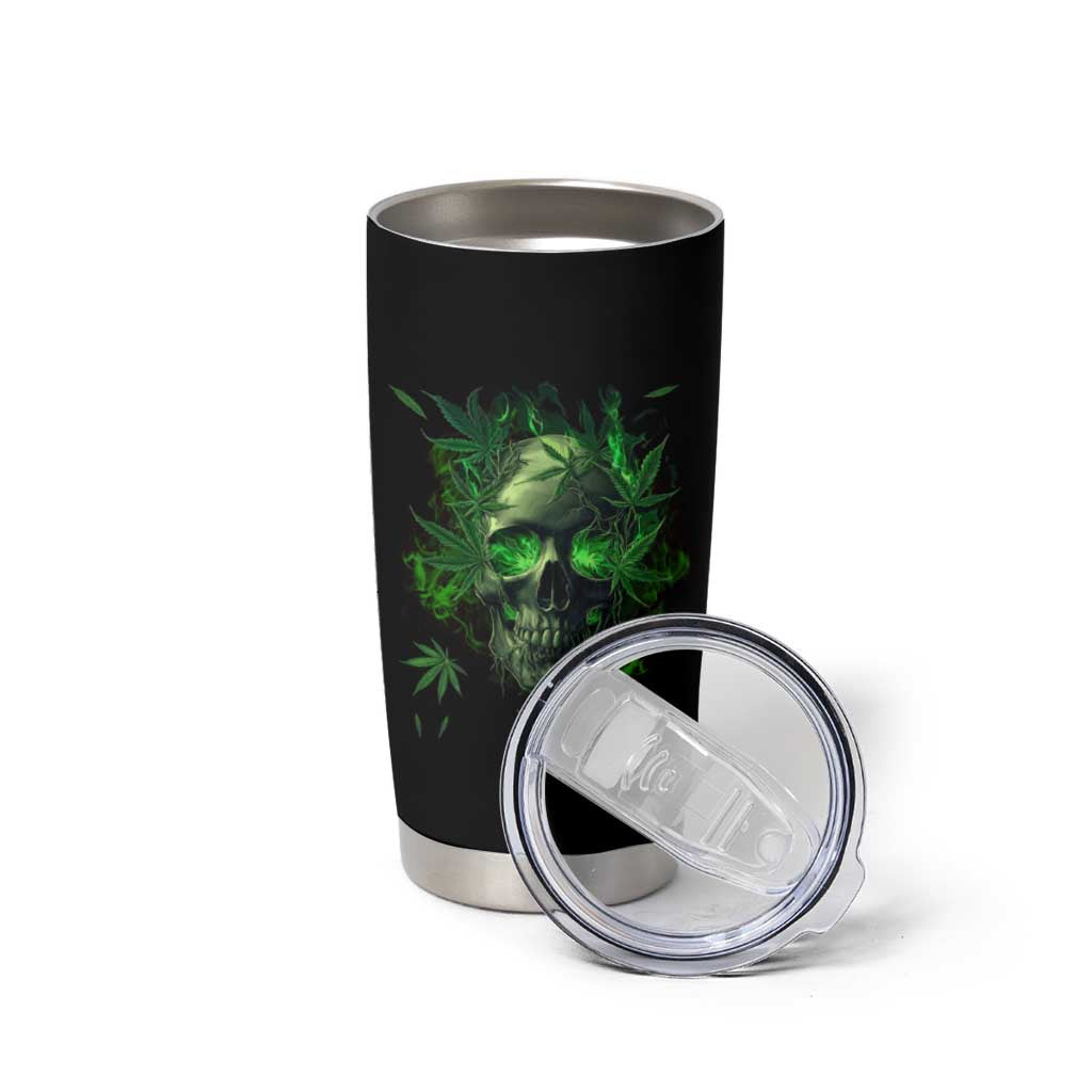 Marijuana Skull Tumbler Cup Smoke Weed Cannabis 420 Pot Leaf