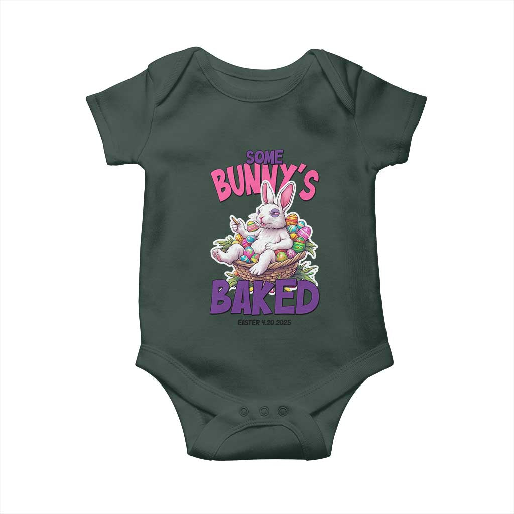 Happy 420 Easter Baby Onesie Bunny Funny Weed Smoking Rabbit Cannabis 4/20 Day